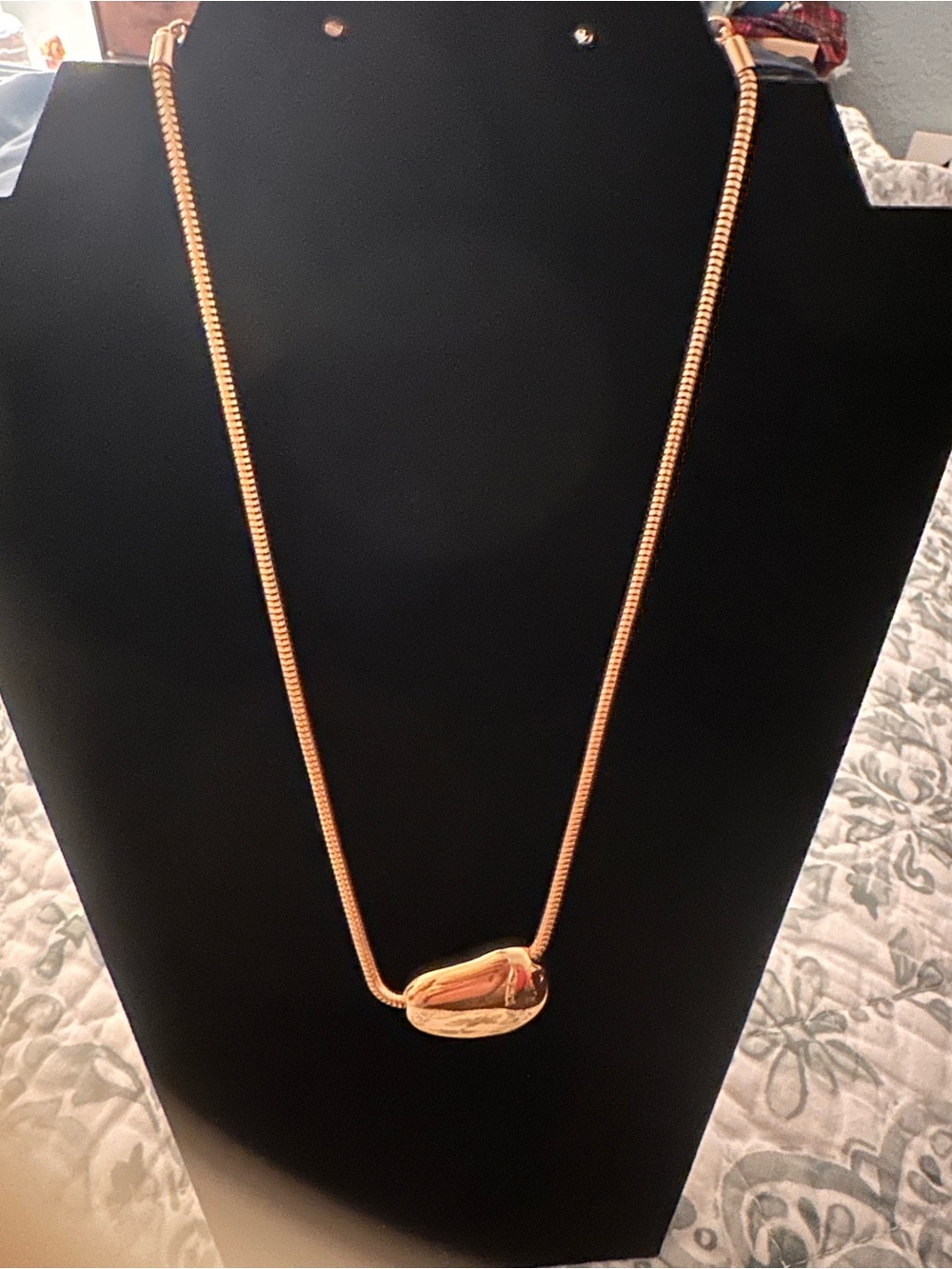 Target Gold-Tone Pendant Necklace with Polished Organic Charm